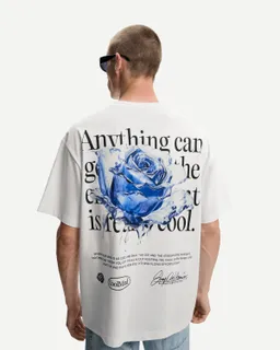 Remera oversize manga corta estampada de Bershka en Remeras y Polos para argentina