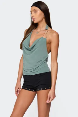 Top halter con cuello drapeado de Edikted en Tops para argentina