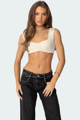 Crop top fruncido summit de Edikted en Tops para argentina