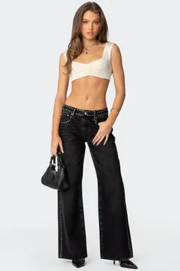 Crop top fruncido summit de Edikted en Tops para argentina
