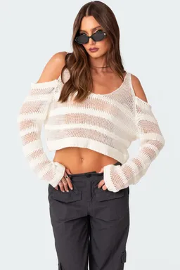 Sweater hombros descubiertos texturizado de Edikted en Buzos y Sweaters para argentina