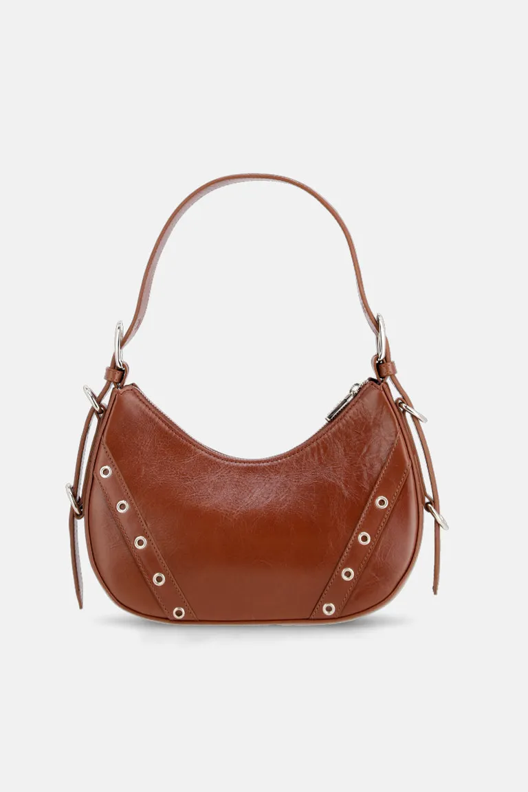 Cartera de diseño minimalista y estructura rígida con cierre superior y correa larga de Justaosadia en Bolsos y Carteras para argentina