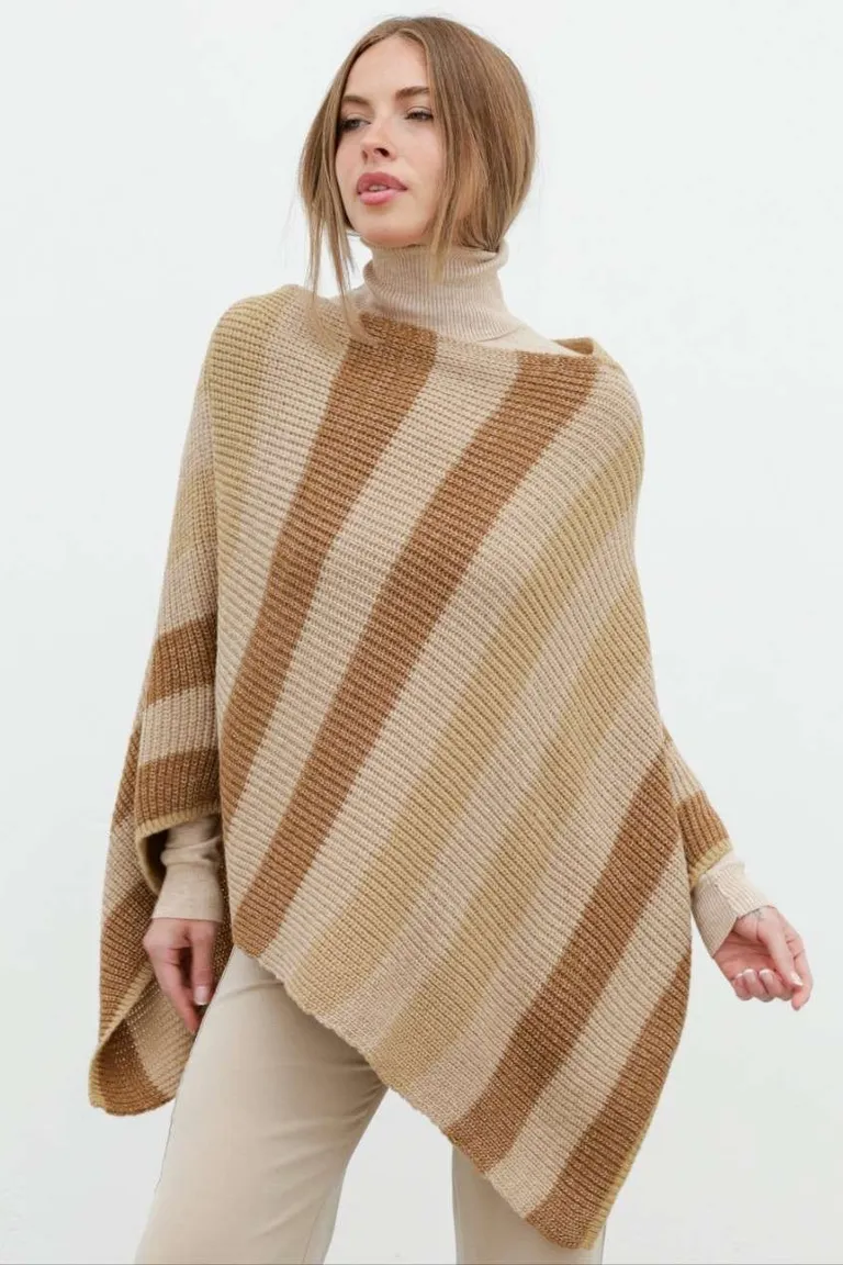 Poncho Rayado Elegante de Hesed en Capas y Ponchos para argentina