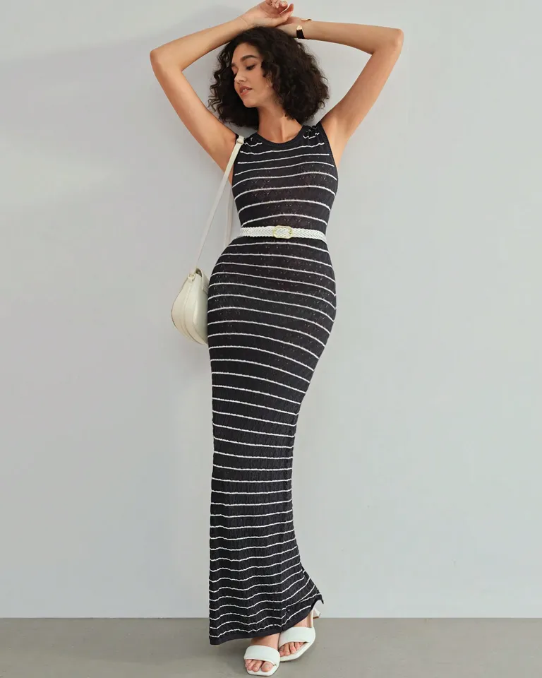 Vestido jersey ajustado rayas de Motf en Vestidos para argentina