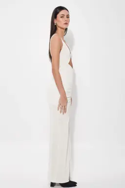 Vestido acetato pollera frunces largo de Ginger en Vestidos para argentina