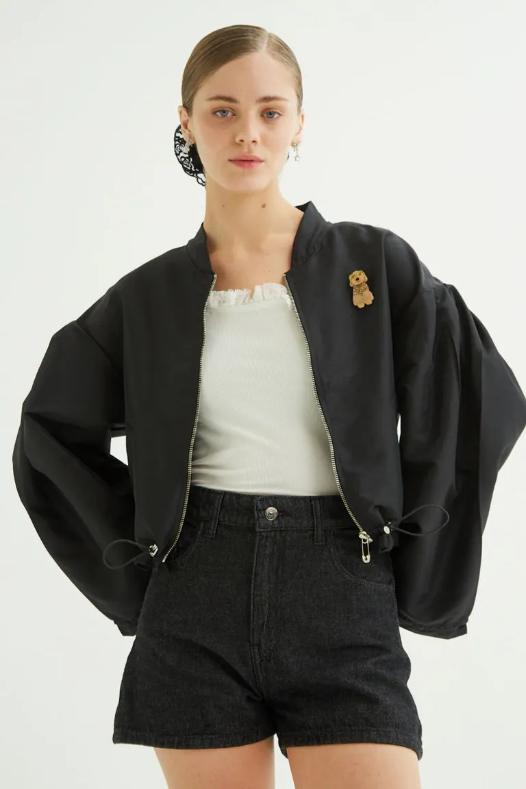 Chaqueta bomber de tafetán tornasol con mangas amplias y ajuste personalizable de Las Pepas en Chaquetas para argentina