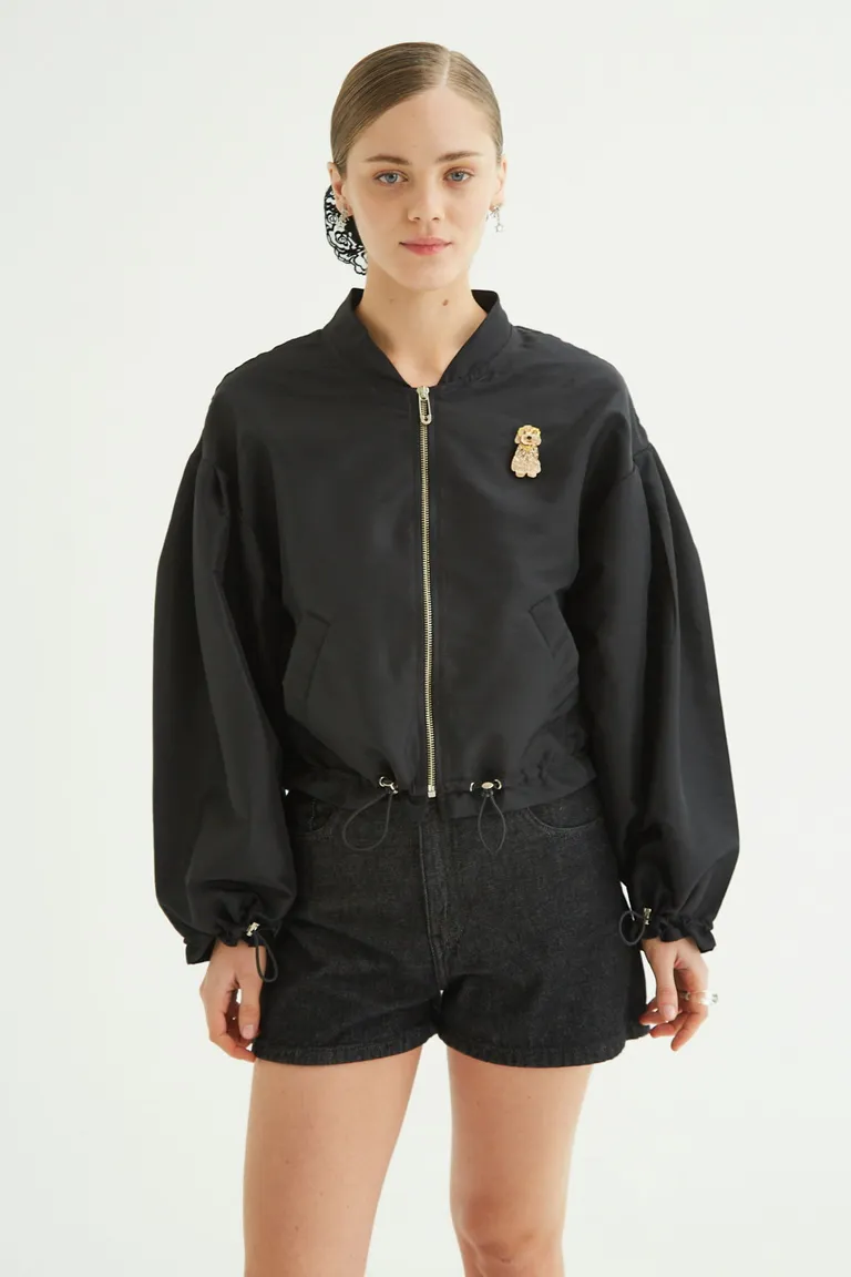 Chaqueta bomber de tafetán tornasol con mangas amplias y ajuste personalizable de Las Pepas en Chaquetas para argentina