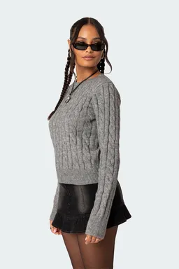 Sweater minka tejido trenzado de Edikted en Buzos y Sweaters para argentina