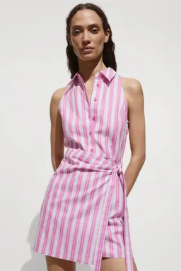 Vestido camisero cruzado rayas de Mango en Vestidos para argentina