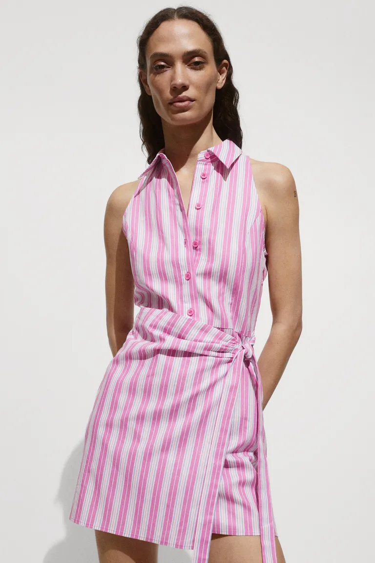 Vestido camisero cruzado rayas de Mango en Vestidos para argentina