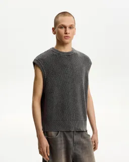 Chaleco waffle deslavado de Bershka en Buzos y Sweaters para argentina