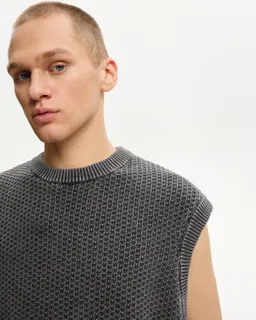 Chaleco waffle deslavado de Bershka en Buzos y Sweaters para argentina