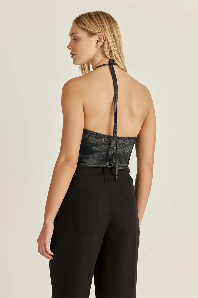 Body Lola con escote en V y detalles de lurex - Diseño elegante y femenino de Tucci en Swimwear y Beachwear para argentina