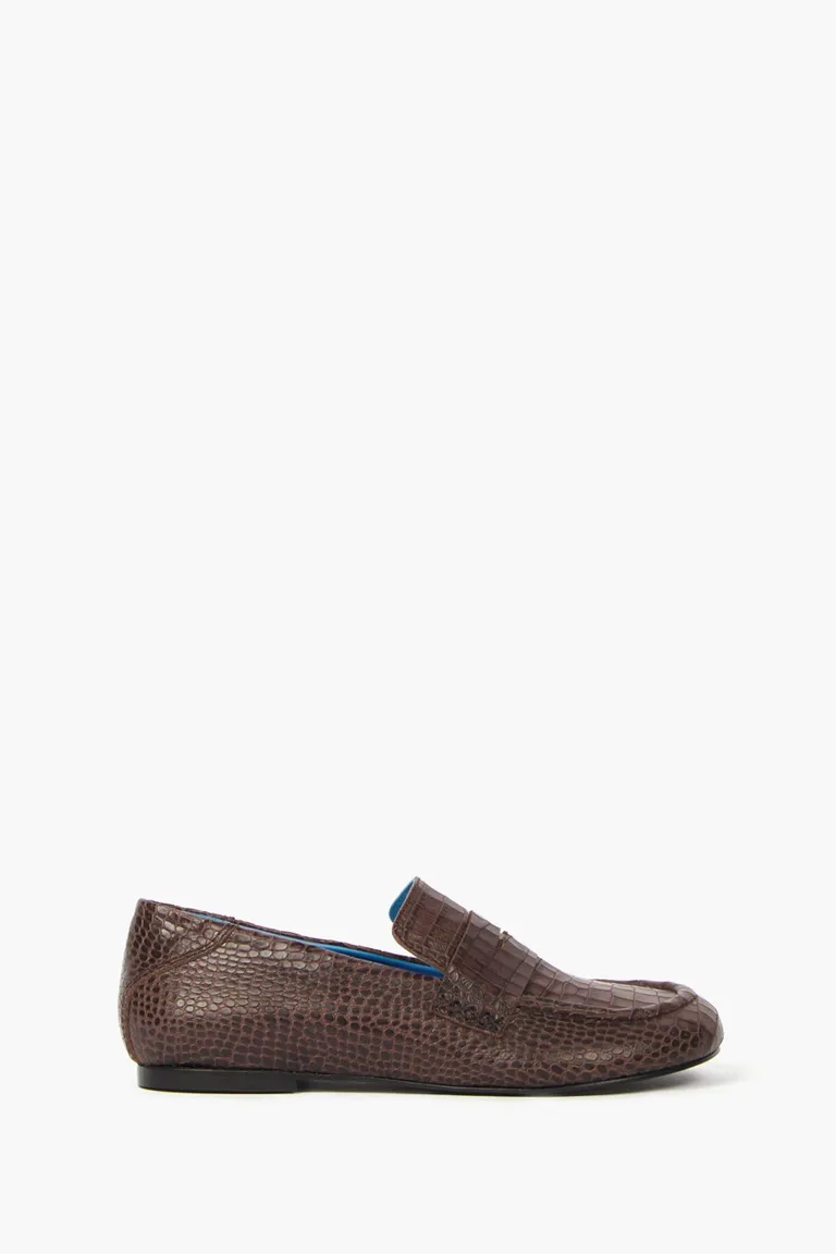 Mocasín estilo penny loafer con textura efecto reptil y diseño clásico de calzado plano de Mishka en Mocasines para argentina