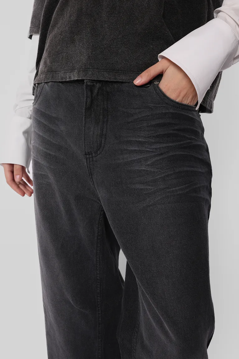 Pantalón de tela denim de corte recto y diseño elegante de Top White en Pantalones para argentina