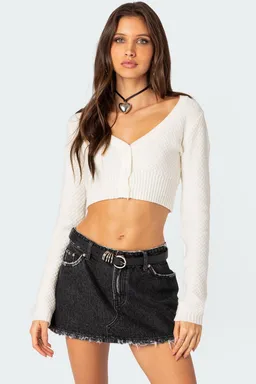 Cárdigan corto cuello de Edikted en Buzos y Sweaters para argentina