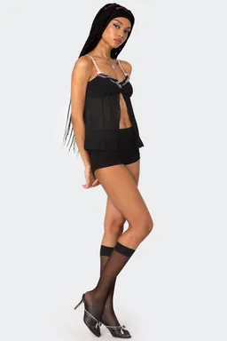Top babydoll transparente con abertura de Edikted en Tops para argentina