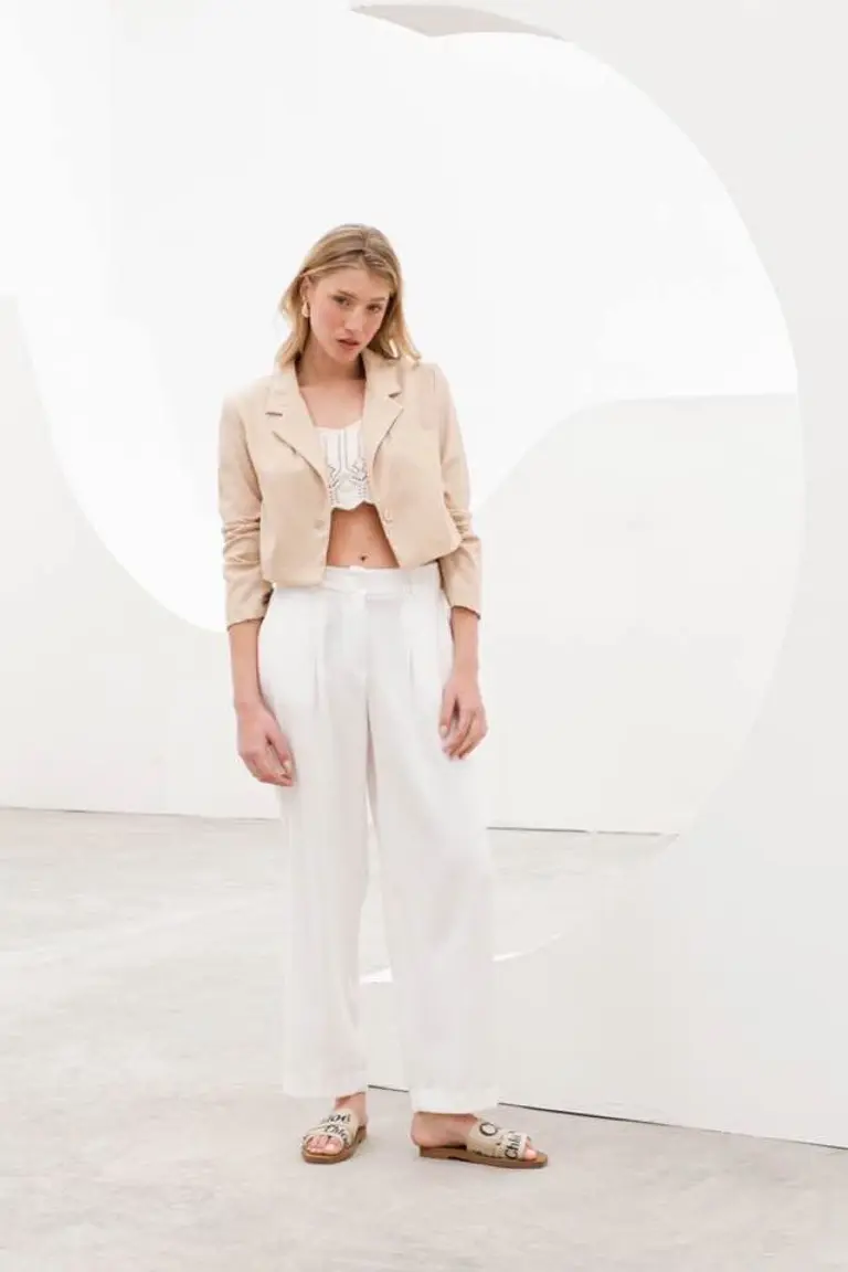 Chaqueta Crop Lino de Hesed en Chaquetas para argentina