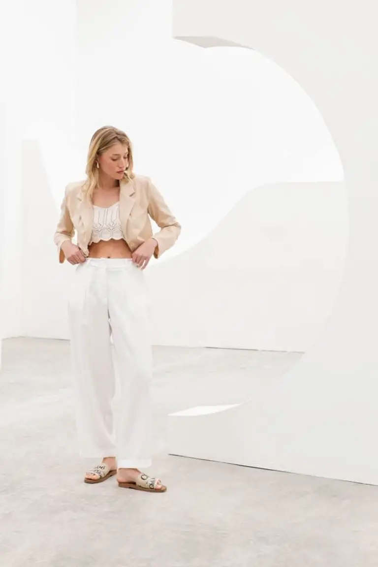 Chaqueta Crop Lino de Hesed en Chaquetas para argentina