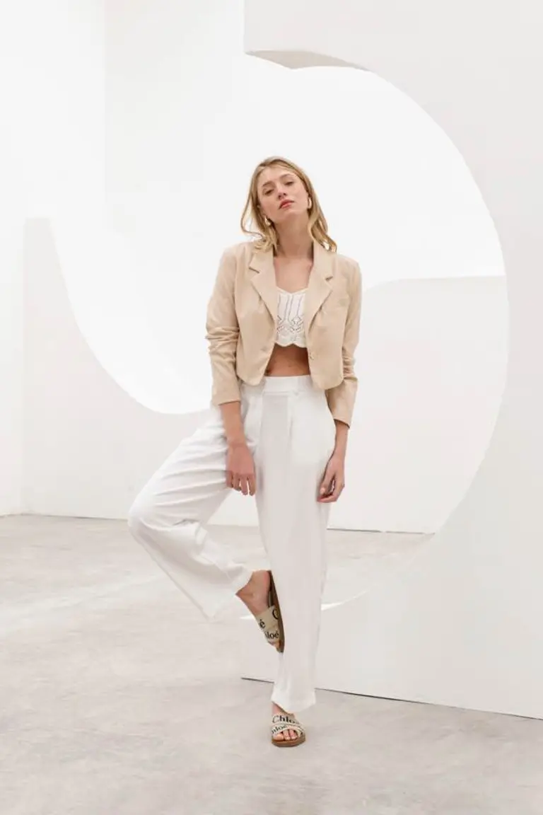 Chaqueta Crop Lino de Hesed en Chaquetas para argentina