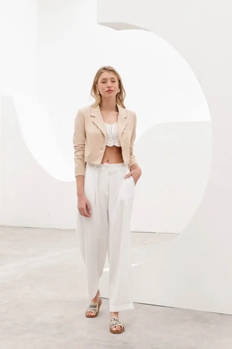 Chaqueta Crop Lino de Hesed en Chaquetas para argentina