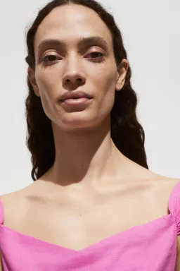 Vestido lino cuello barco de Mango en Vestidos para argentina