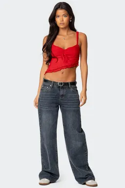 Musculosa asimétrica volantes de Edikted en Tops para argentina