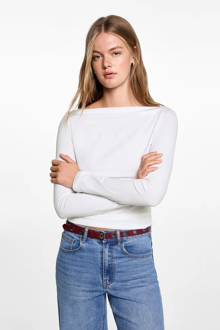 Remera detalles fruncidos de Mango Teen en Remeras para argentina