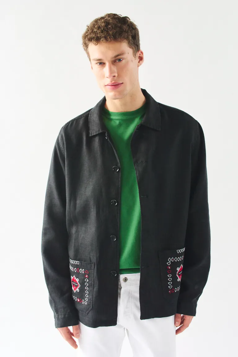 Chaqueta de lino casual y versátil con detalles elegantes de Bensimon en Abrigos y Camperas para argentina