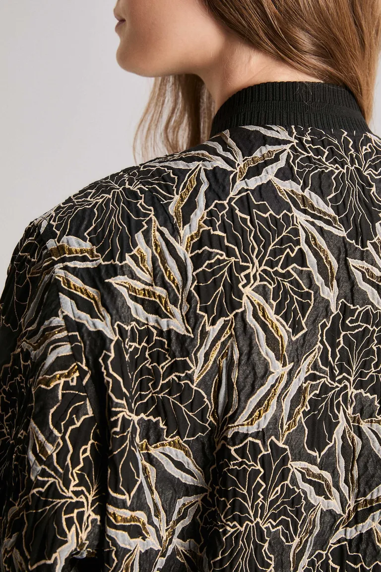 Chaqueta bomber oversize con diseño floral y destellos brillantes de Kosiuko en Chaquetas para argentina