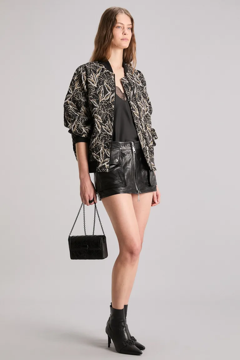 Chaqueta bomber oversize con diseño floral y destellos brillantes de Kosiuko en Chaquetas para argentina