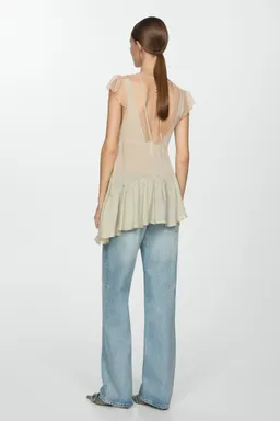 Blusa asimétrica bordada de Mango en Blusas para argentina