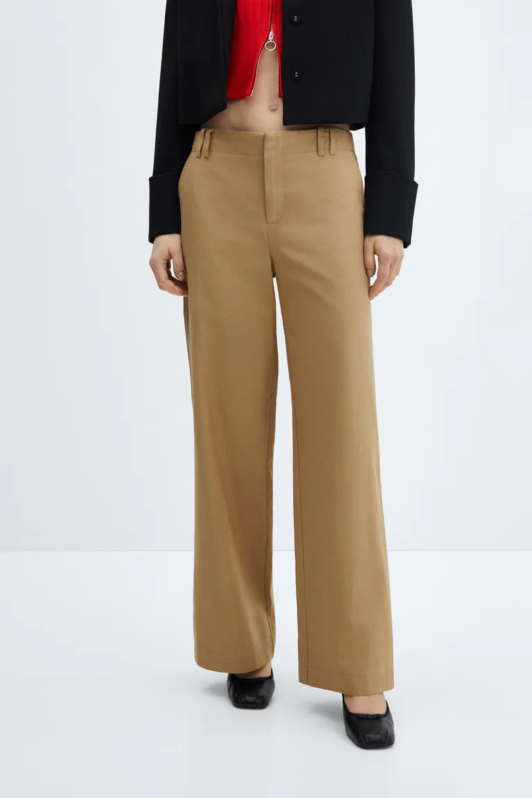 Pantalón wideleg lyocell de Mango en Pantalones para argentina