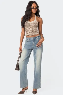 Top halter estampado cebra de Edikted en Tops para argentina