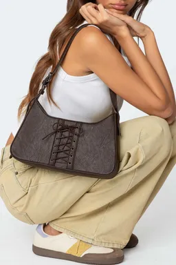 Bolso cuero sintético cordones de Edikted en Bolsos y Carteras para argentina