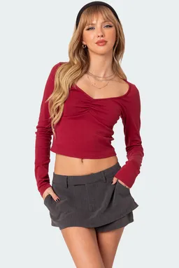 Nat top fruncido cuello de Edikted en Tops para argentina