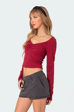 Nat top fruncido cuello de Edikted en Tops para argentina