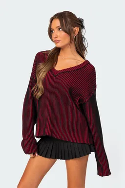 Sweater textura contraste oversized de Edikted en Buzos y Sweaters para argentina