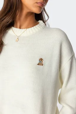 Sweater bordado puppy love de Edikted en Buzos y Sweaters para argentina
