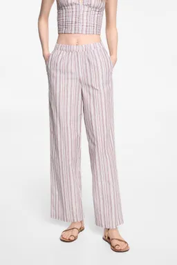 Pantalón recto rayas de Mango Teen en Pantalones para argentina