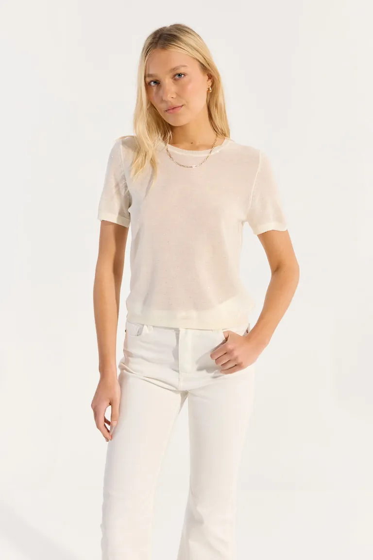 Remera de tejido fino y sedoso con detalles brillantes de Portsaid en Remeras para argentina