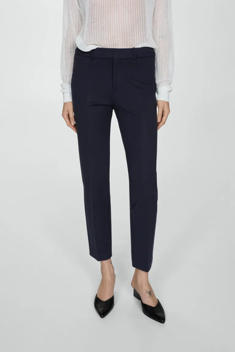Pantalón recto punto roma de Mango en Pantalones para argentina