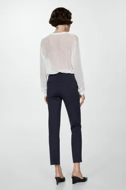 Pantalón recto punto roma de Mango en Pantalones para argentina