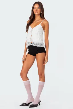 Musculosa con volados abertura de Edikted en Tops para argentina