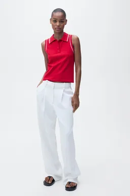 Top punto cuello polo de Mango en Tops para argentina