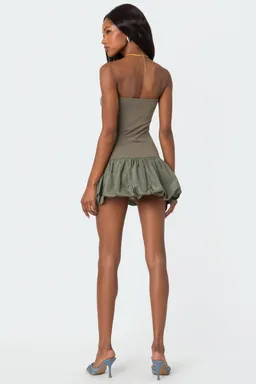 Mini vestido acanalado falda bombucha de Edikted en Vestidos para argentina