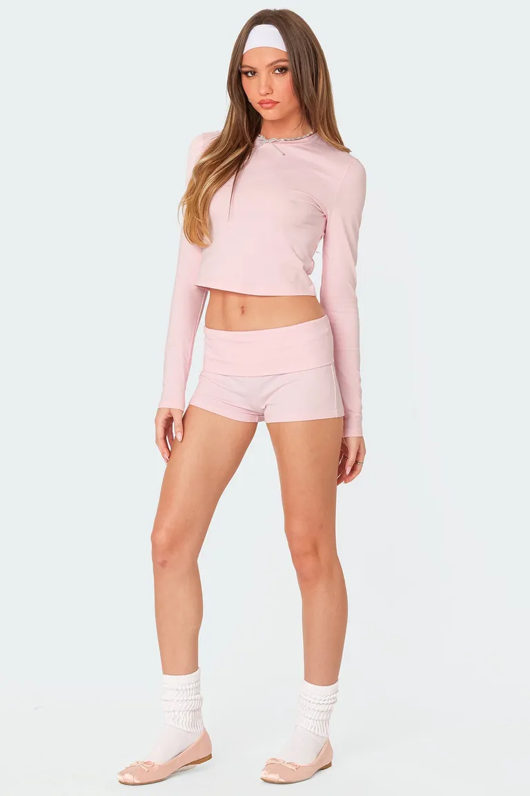 Shorts meg con cintura doblada de Edikted en Shorts para argentina
