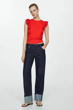 Camiseta algodón volantes de Mango en Remeras para argentina