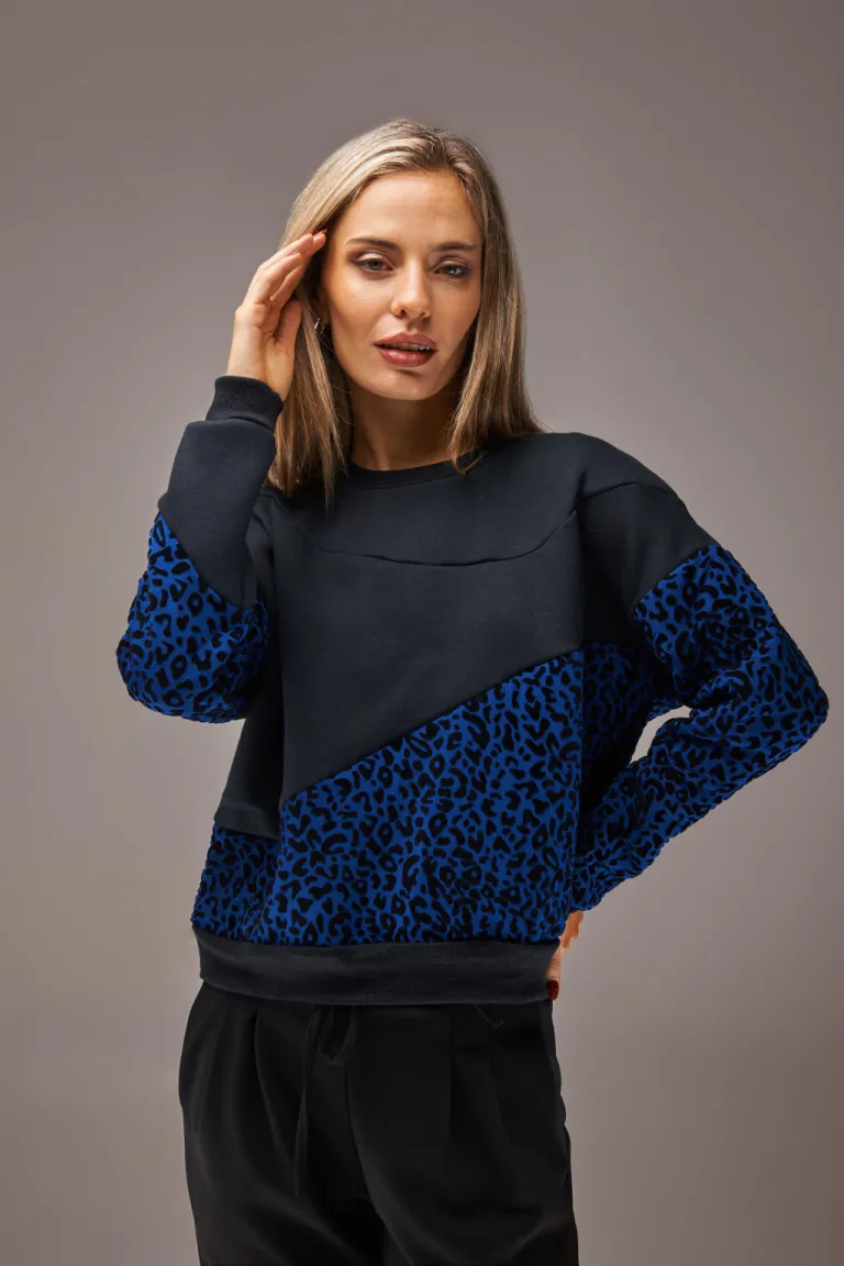 Buzo de tejido de estampado leopardo para mujer de Apricot en Buzos y Sweaters para argentina