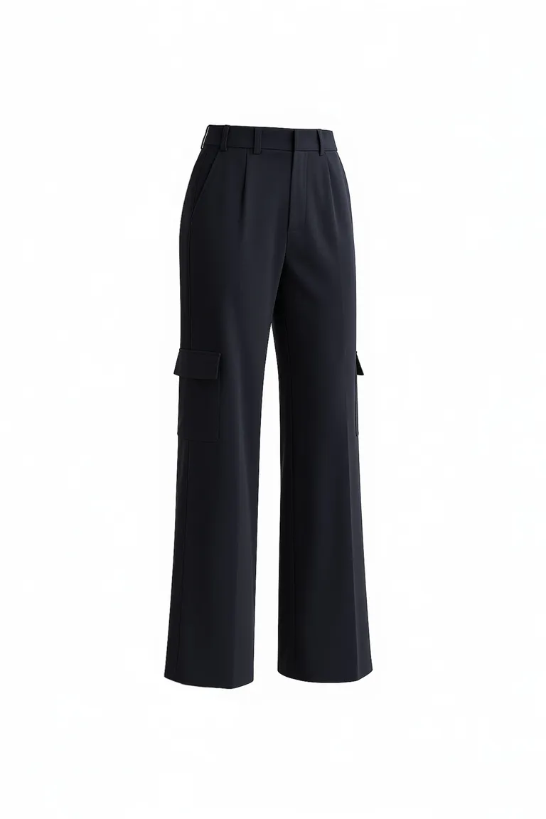 Pantalón cargo de corte recto con bolsillos y cierre de broche metalico de Naíma en Pantalones para argentina